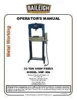 Baileigh HSP-30A Operator'S Manual предпросмотр