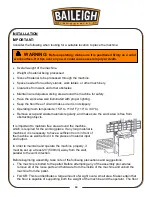 Preview for 16 page of Baileigh JP-1250 Operator'S Manual