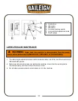 Preview for 22 page of Baileigh SD-255 Operator'S Manual