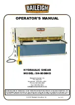 Baileigh SH-8008HD Operator'S Manual предпросмотр