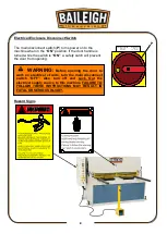 Предварительный просмотр 11 страницы Baileigh SH-8008HD Operator'S Manual