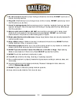 Preview for 12 page of Baileigh TN-800 Operator'S Manual