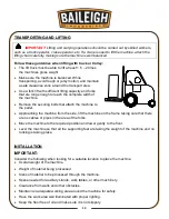 Preview for 15 page of Baileigh TN-800 Operator'S Manual