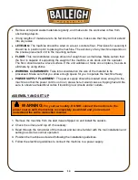 Preview for 16 page of Baileigh TN-800 Operator'S Manual