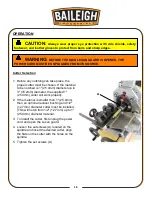 Preview for 21 page of Baileigh TN-800 Operator'S Manual