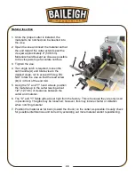 Preview for 22 page of Baileigh TN-800 Operator'S Manual