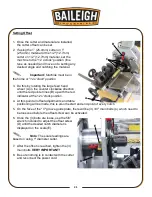 Preview for 23 page of Baileigh TN-800 Operator'S Manual