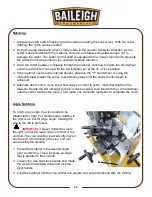 Preview for 24 page of Baileigh TN-800 Operator'S Manual