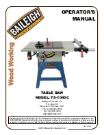 Preview for 1 page of Baileigh TS-1040C Operator'S Manual