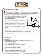 Preview for 19 page of Baileigh TS-1248P Operator'S Manual