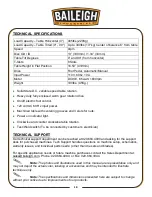 Preview for 12 page of Baileigh WP-450 Operator'S Manual