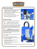 Preview for 21 page of Baileigh WR-84V-ATC Operator'S Manual