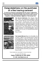 Preview for 7 page of Bailey Caravan Owner'S Manual