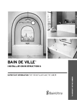 Предварительный просмотр 1 страницы BainUltra BAIN DE VILLE Installation Instructions Manual