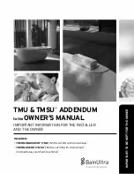 Preview for 1 page of BainUltra THERMASENS TMSU Owner'S Manual Addendum