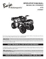 Baja motorsports AT250UT Operator'S Manual preview