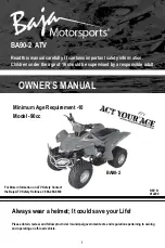 Baja motorsports BA90-2 Owner'S Manual preview