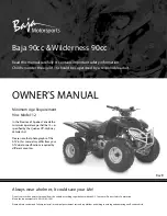 Baja motorsports Baja 90cc Owner'S Manual preview