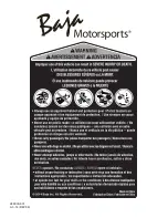 Preview for 44 page of Baja motorsports BLITZ Operator'S Manual