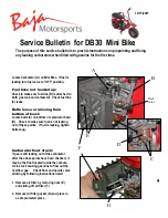 Baja motorsports DB30 Mini Bike Service Bulletin preview