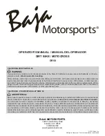 Предварительный просмотр 47 страницы Baja motorsports DIRT BIKE MOTOCROSS Operator'S Manual