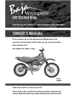 Baja motorsports DR125 Owner'S Manual preview