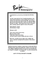 Preview for 2 page of Baja motorsports DR125 Owner'S Manual