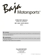 Предварительный просмотр 47 страницы Baja motorsports DR70 Operator'S Manual