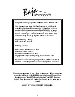 Предварительный просмотр 2 страницы Baja motorsports SC150 HSun 150cc Owner'S Manual