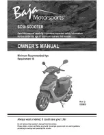 Baja motorsports SC50 Owner'S Manual preview