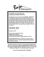 Preview for 2 page of Baja motorsports WD250UR Owner'S Manual