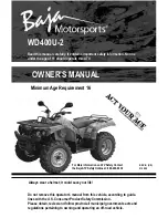 Baja motorsports WD400U-2 Owner'S Manual preview