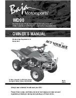 Baja motorsports WD90 Owner'S Manual preview
