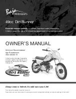 Baja 49CC DIRT RUNNER Owner'S Manual предпросмотр