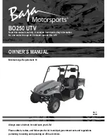 Baja BO250 UTV Owner'S Manual preview