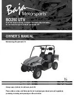 Предварительный просмотр 1 страницы Baja BO250 UTV Owner'S Manual