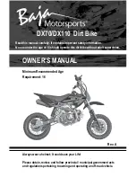 Baja DX110 Owner'S Manual preview