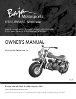 Baja HT65 Owner'S Manual preview