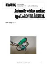 Предварительный просмотр 1 страницы BAK Thermoplastic Welding Technology Laron BL digital Operating Manual