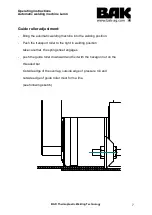 Предварительный просмотр 7 страницы BAK Thermoplastic Welding Technology LARON Version 2 Operating Instructions Manual