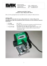 BAK Thermoplastic Welding Technology MION Operating Instructions Manual preview