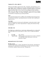 Preview for 3 page of BAK proton Operating Manual