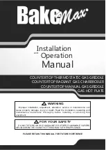 Bake Max America BAFA Series Installation & Operation Manual preview