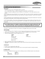 Preview for 4 page of Bake Max CO5TG Installation And Operation Manual