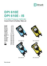 Предварительный просмотр 1 страницы Baker Hughes Druck DPI 610E-HC Quick Start Manual