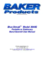 Preview for 1 page of Baker Blue Streak 3640E User Manual