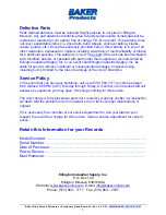 Preview for 7 page of Baker Blue Streak 3640E User Manual