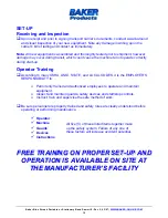 Preview for 12 page of Baker Blue Streak 3640E User Manual