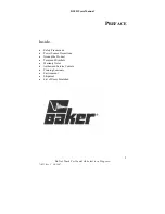 Предварительный просмотр 9 страницы Baker D30R User'S Manual & Operating Instructions