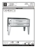 Preview for 1 page of Bakers Pride Convection-Flo 101 Parts List